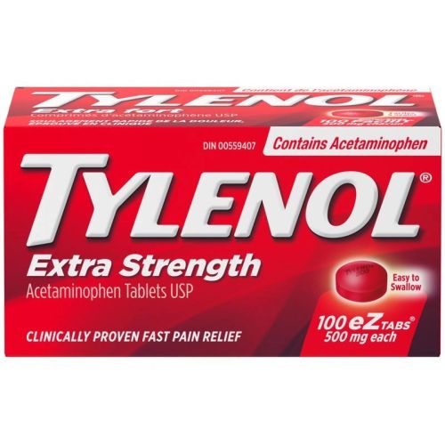 Tylenol  Extra Strength Pain Relief Acetaminophen 500mg, 100 Tablets