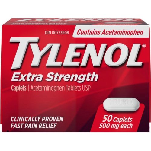 Tylenol Extra Strength Pain Relief Acetaminophen 500mg, 50 Caplets