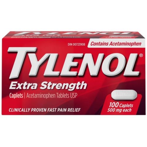 Tylenol Extra Strength Pain Relief Acetaminophen 500mg, 100 Caplets