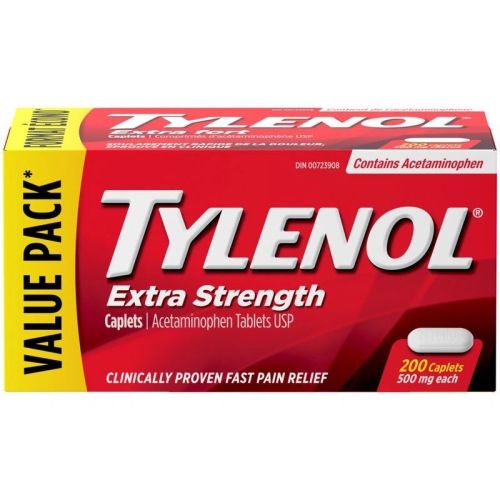 Tylenol Extra Strength Pain Relief Acetaminophen 500mg, 200 Tablets