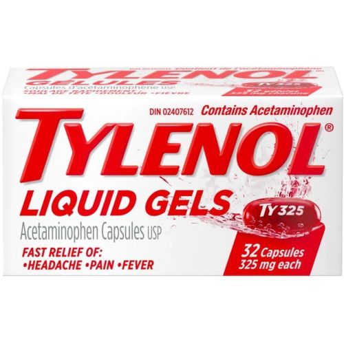 Tylenol Pain Relief Acetaminophen 325mg Liquid Gels, 32 Capsules