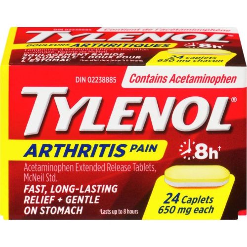 Tylenol Arthritis Pain Relief Acetaminophen 650mg, 24 Tablets