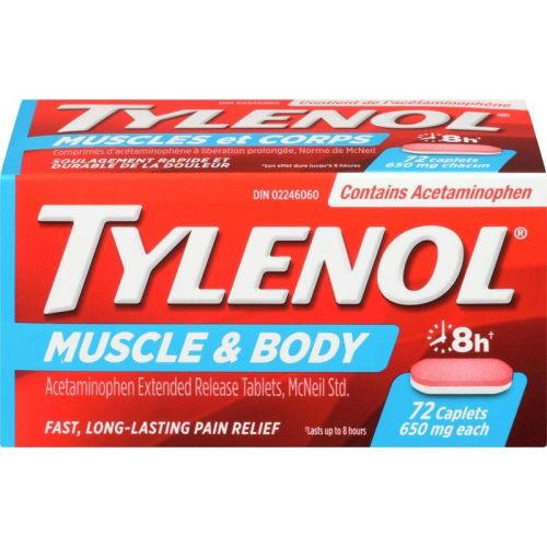 Tylenol Muscle Aches & Body Pain Relief, 72 Tablets