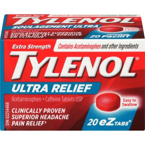 Tylenol Ultra Migraine Pain Relief Acetaminophen, 20 Tablets