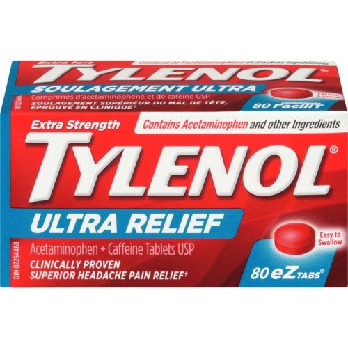 Tylenol  Ultra Pain Relief Acetaminophen 200 mgEZTabs, 80 Talets