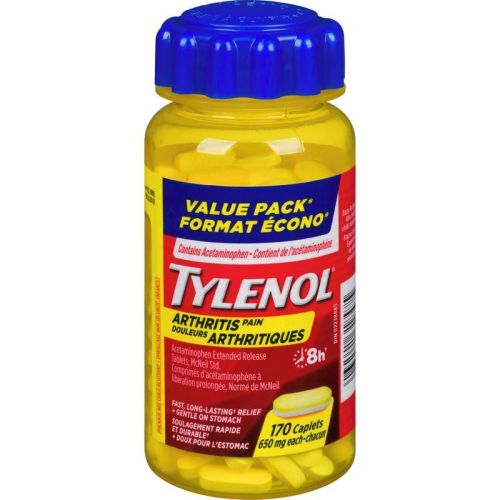 Tylenol Arthritis Pain Relief Acetaminophen 650mg, 170 Caplets