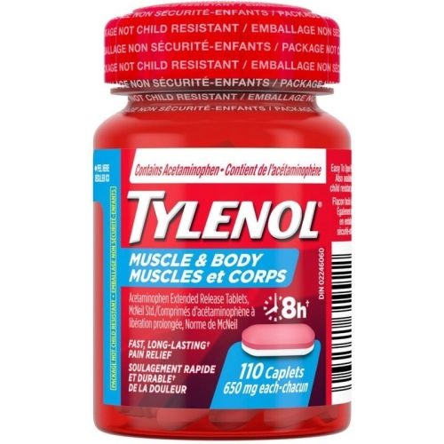 Tylenol Muscle Aches & Body Pain Relief Acetaminophen, 110 Caplets