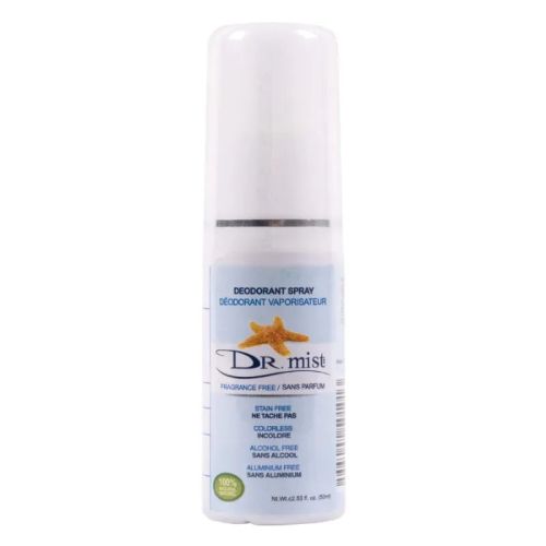 Dr. Mist Deodorant Spray Natural, Fragrance Free, 50ml