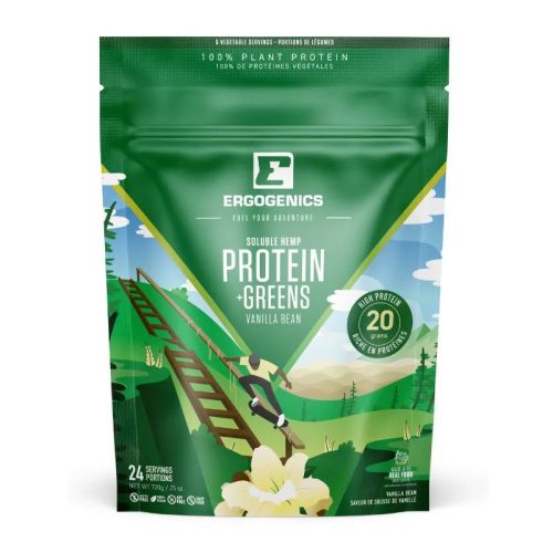 Ergogenics Nutrition Plant Protein + Greens Vanilla Bean, 720g