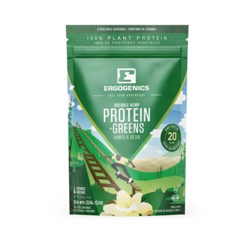 Ergogenics Nutrition Plant Protein + Greens Vanilla Bean, 120g