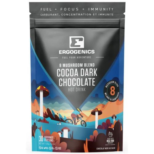 Ergogenics Nutrition 8 Mushroom Blend Cocoa Dark Chocolate, 120g