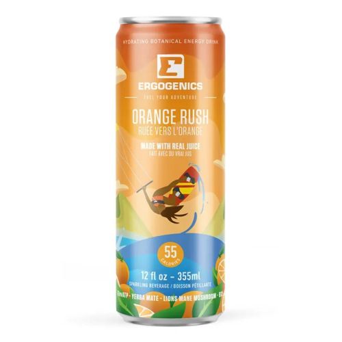 Ergogenics Nutrition Energy Drink, Orange Rush, 355ml