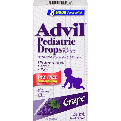 Advil Pediatric Drops for Infants, Dye Free Grapes, 24 mL
