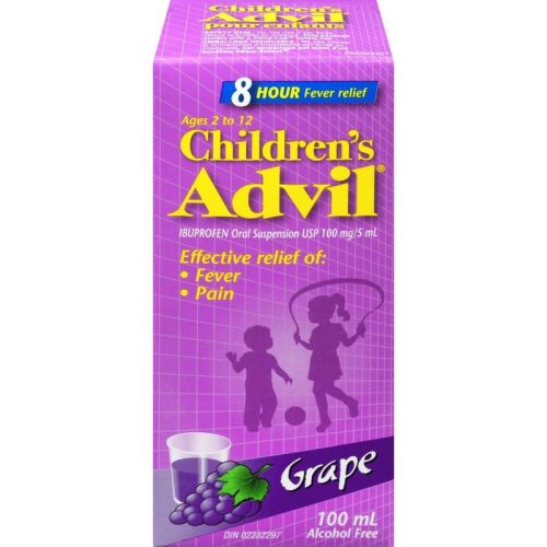 Advil Children's Fever and Pain Relief Ibuprofen Oral Suspension - Grape, 100 mL