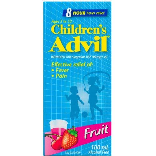 Advil Children's Fever and Pain Relief Ibuprofen Oral Suspension - Fruit, 100 mL