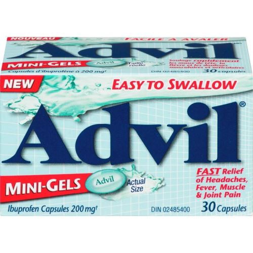 Advil Regular Strength Mini-Gels Ibuprofen 200 mg, 30 Capsules