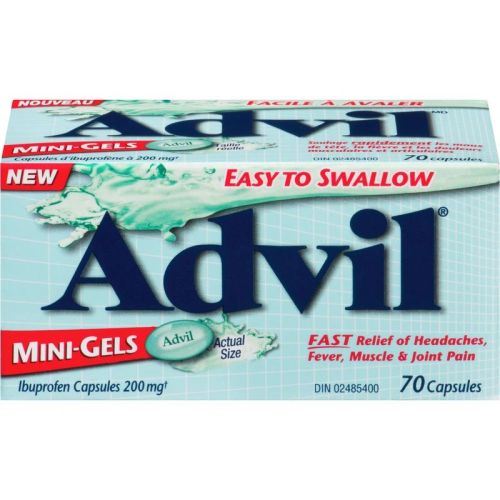 Advil Regular Strength Mini-Gels Ibuprofen 200 mg, 70 Capsules