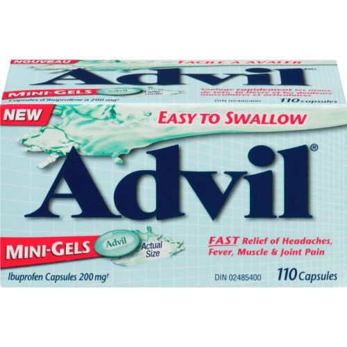Advil Regular Strength Mini-Gels Ibuprofen Capsules for Headaches and Pain Relief, 200 mg, 110 Capsules