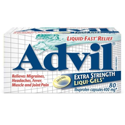Advil Extra Strength Liqui-Gels 400 mg Ibuprofen, 80 Capsules