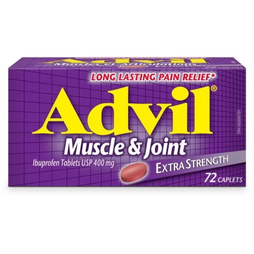Advil Muscle and Joint Extra Strength Caplets for Inflammation Pain Relief, 400 mg Ibuprofen, 72 Caplets