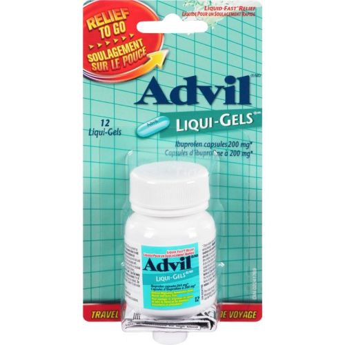 Advil Regular Strength Liqui-Gels Ibuprofen 200 mg, 12 Liqui-gels