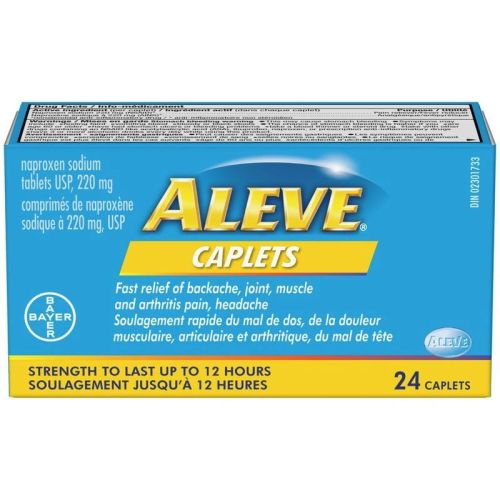 Aleve Pain Relief, Clinically Proven, Fast-Acting, Long-Lasting, Naproxen Sodium, 24 Caplets