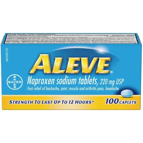 Aleve Pain Relief Naproxen Sodium 220 mg, 100 Caplets
