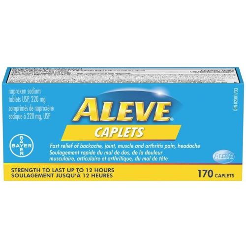 Aleve Pain Relief Naproxen Sodium, 170 Caplets