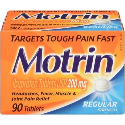 Motrin Regular Strength Pain Relief Ibuprofen 200mg, 90 Tablets