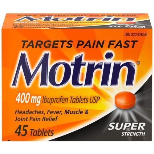 Motrin Super Strength Pain Relief Ibuprofen 400mg, 45 Tablets