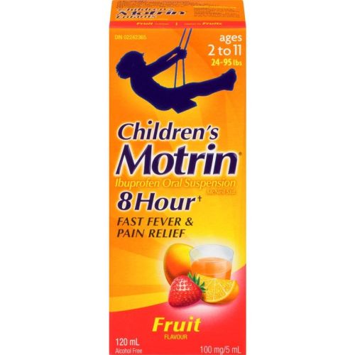 Motrin Children's Liquid Pain Relief, Ibuprofen, Fruit Flavour, 120 mL