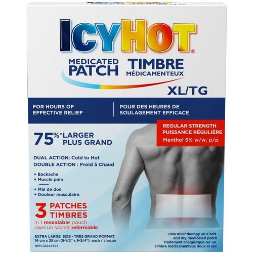 Icy Hot Medicated Patch XL, 3 Patches