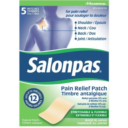 Salonpas 12 Hour Pain Relief Patch, 5 Patch