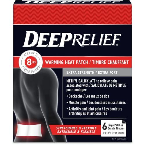 Deep Relief Warming Heat Pain Relief Patch, Extra Strength, 6 Patches