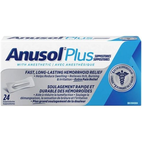 Anusol Plus Suppository, 24 Suppositories