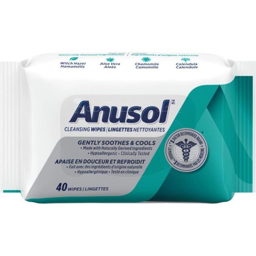 Anusol Cleansing Wipes, 40 Wipes