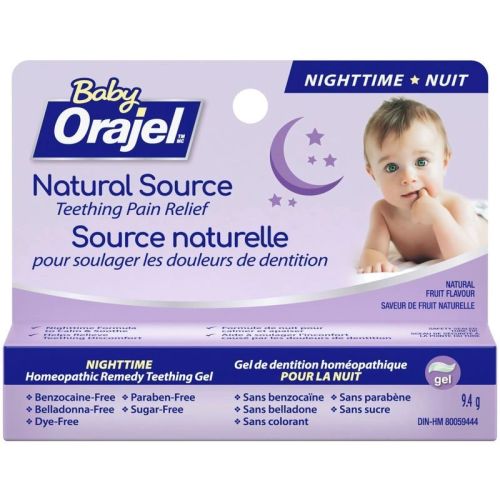 Orajel Natural Source Teething Pain relief Nighttime Gel, 9.4 g