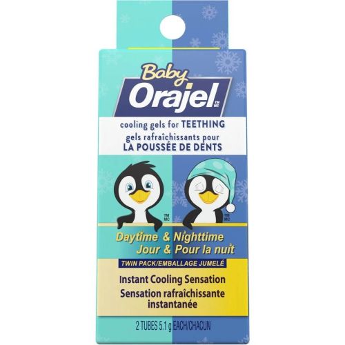 Orajel Baby Daytime and Nighttime Cooling Gels for Teething, 2 Tubes x 5.1 g