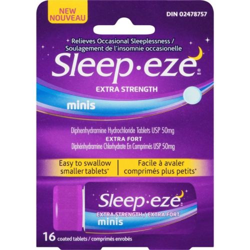 Sleep-eze Extra Strength Minis Coated Tablets 50mg, 16 Tablets