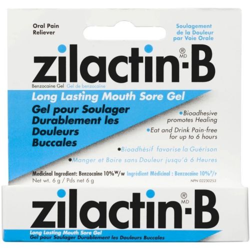Zilactin-B Benzocaine Long Lasting Mouth Sore Gel, 6 g