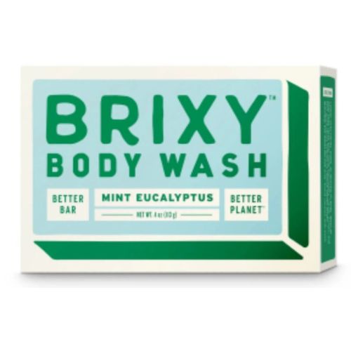 Brixy Body Wash Bar - Mint Eucalyptus, 113 g