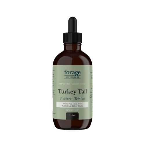 Forage Hyperfoods Turkey Tail Tincture - Alcohol Free, 118 mL