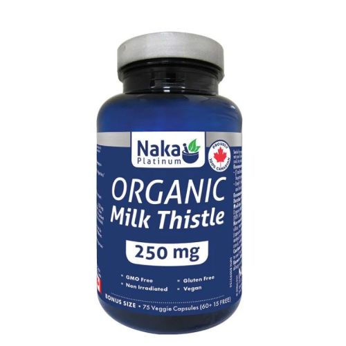 Naka Platinum Organic Milk Thistle, 75 caps