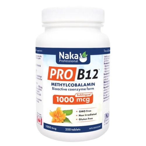 Naka Pro B12 1,000 mcg, 200 Tablets
