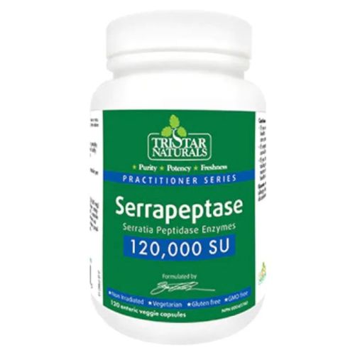 Tristar Serrapeptase, 120 vcaps