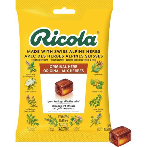Ricola Original Natural Herb Cough Suppressant Throat Lozenges, 17's
