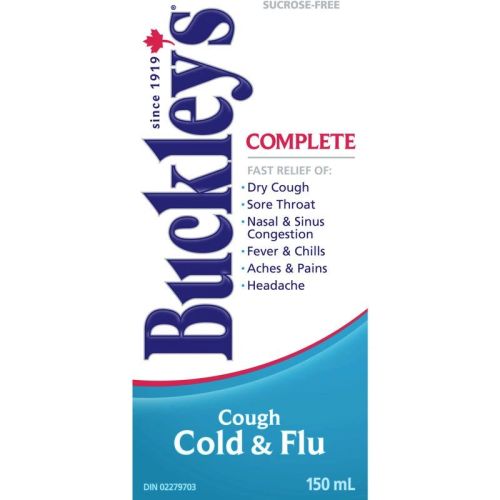 Buckleys Complete Cough Cold & Flu Syrup Sucrose-Free, 150mL