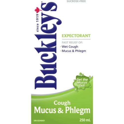 Buckleys Mucus & Phlegm Expectorant Cough Syrup Sucrose-Free, 250 mL