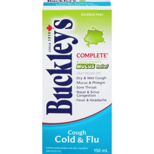 Buckleys Mucus Relief Cough Cold & Flu Syrup Sucrose-Free, 150mL