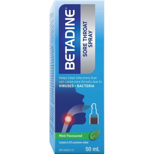 Betadine Sore Throat Spray, 50mL